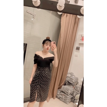 Chân Váy Rút Sườn Xẻ Tà Maii Thươngg Bigsize | BigBuy360 - bigbuy360.vn