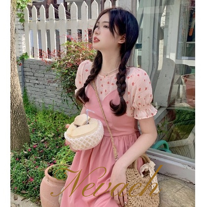 Váy Arlene Tay Phồng In Hoa Kiểu Pháp Xinh Xắn Cho Bạn Gái