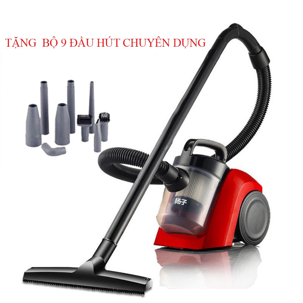 Máy hút bụi gia đình công suất lớn 1000W, máy hút bụi cầm tay kèm nhiều đầu hút tiện dụng đa năng. Bảo hành 2 năm.