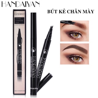  Bút Kẻ Lông Mày HANDAIYAN 4 Đầu Phẩy Sợi Siêu Nét Chống Nước Lâu Trôi Chính Hãng 3.5g B2 
