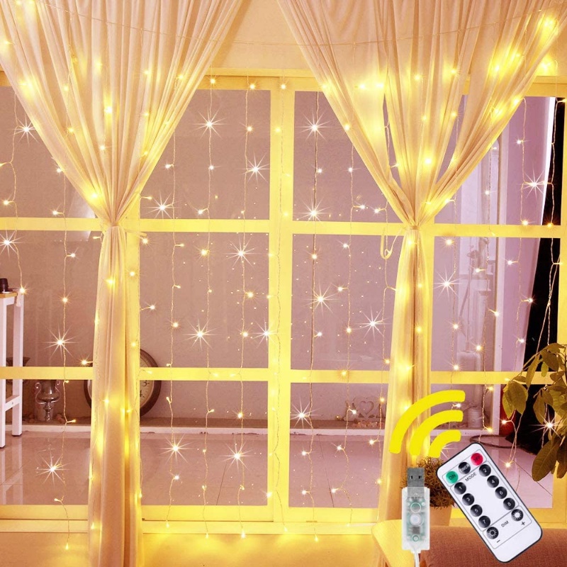 Dây Đèn LED 3M 8 Chế Độ Trang Trí Giáng Sinh / Năm Mới
