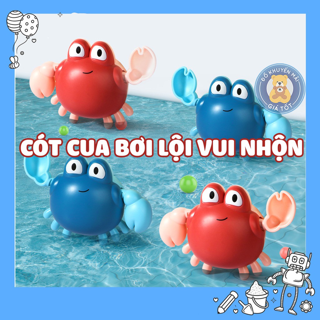 Bộ đồ chơi dưới nước cua bơi nhà tắm chạy cót an toàn cho bé yêu