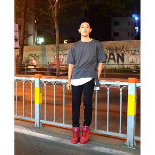 Áo thun Longtee Vgrey phối trắng Unisex TSP