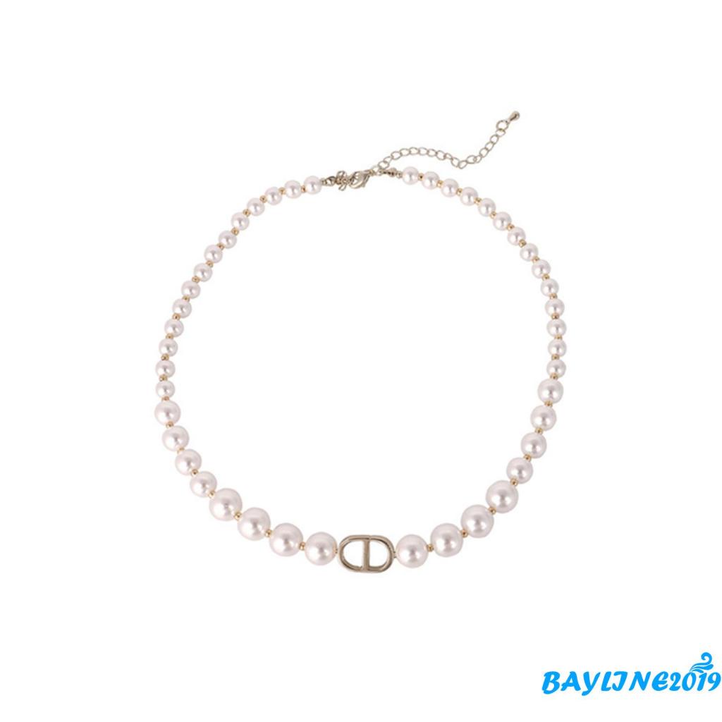 Vòng cổ xỏ ngọc trai giả thiết kế thời trang sang trọng dành cho nữ