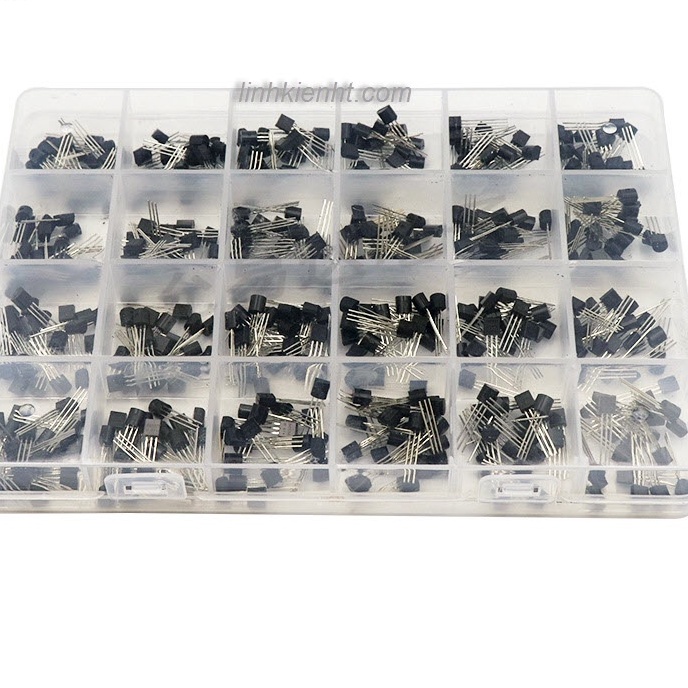 linh kiện Hộp 24 loại transistor to-92 mỗi loại 20 cái thông dụng tổng 480 cái