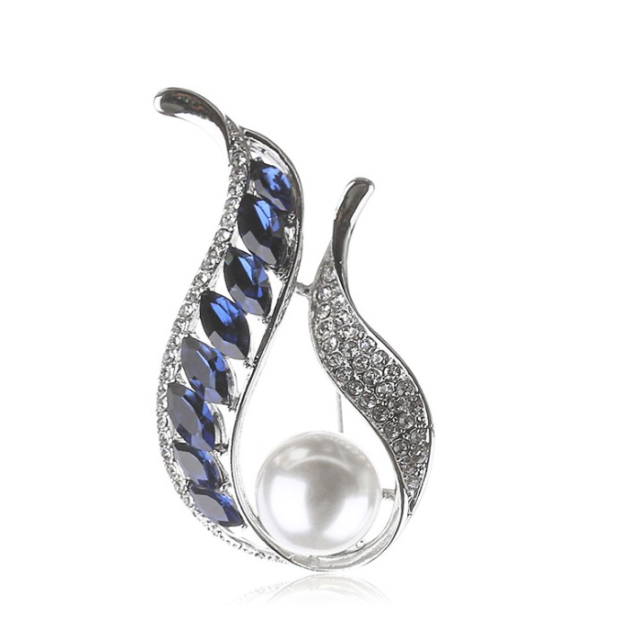 Cài áo thời trang đính đá xanh sang trọng GC59