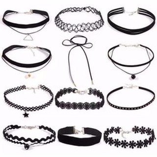 Vòng cổ choker sét 12 dây kr