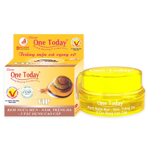 Kem ngừa mụn nám trắng da mặt 3 tác dụng cao cấp One Today ốc sên 15g