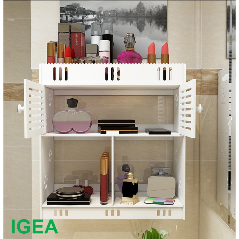 Kệ mỹ phẩm treo tường IGA hiện đại đa năngIG364-366