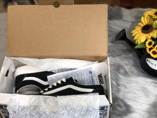 Giầy vans vaul đen lót da 11 ( full box + free ship )