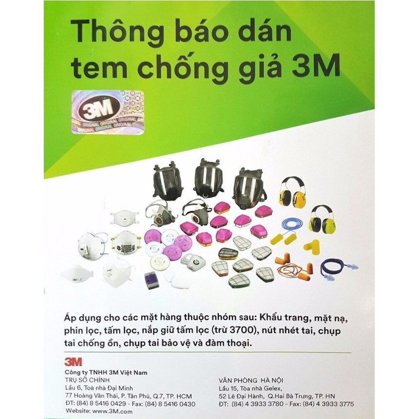 Khẩu trang N95 3M 8210 chính hãng, chống bụi mịn, viruss, vi khuẩn theo tiêu chuẩn N95 của NIOSH