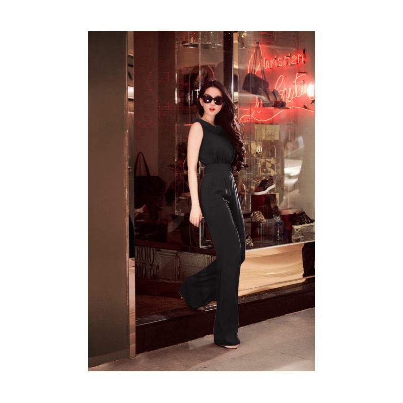 Jumpsuit dài sang chảnh cổ lá sen đồ bay nữ hiện đại TJ1135 | WebRaoVat - webraovat.net.vn