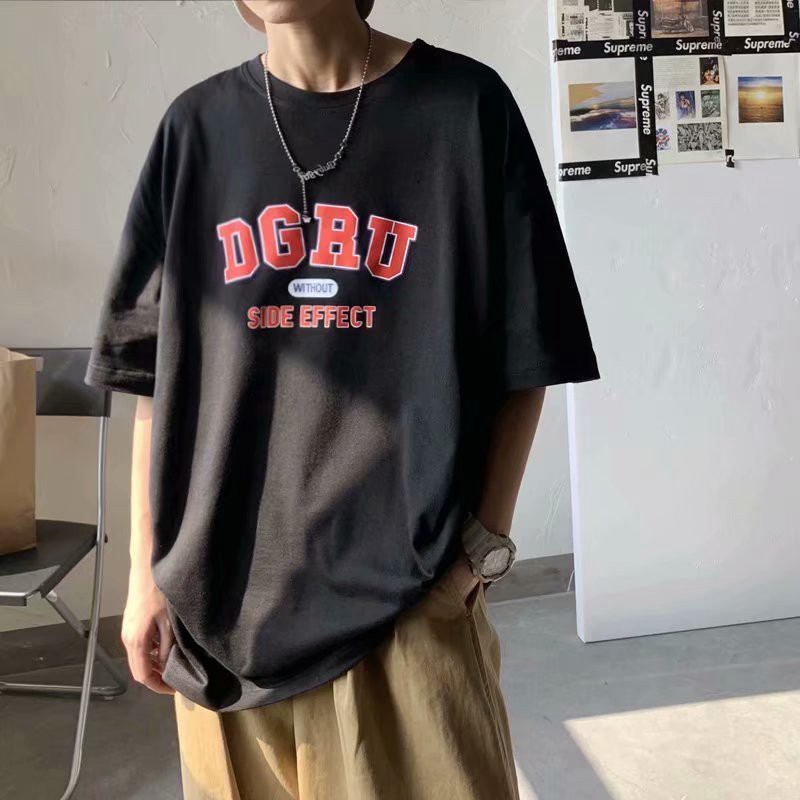 Áo Thun Nam Tay Ngắn In Chữ Phong Cách Hip Hop Size S-5Xl