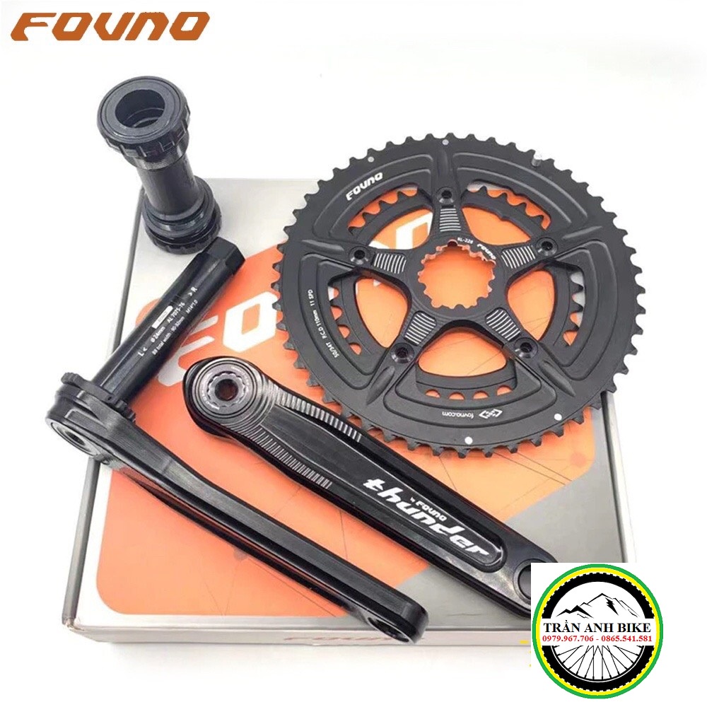 Đùi đĩa  rỗng xe đạp FOVNO THUNDER 34-50T / 36-52T / 39-53T