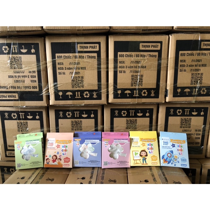 HỘP 10 CHIẾC KHẨU TRANG GẤU MẦM CHỒI LÁ THỊNH PHÁT SIZE 4-10 TUỔI | BigBuy360 - bigbuy360.vn