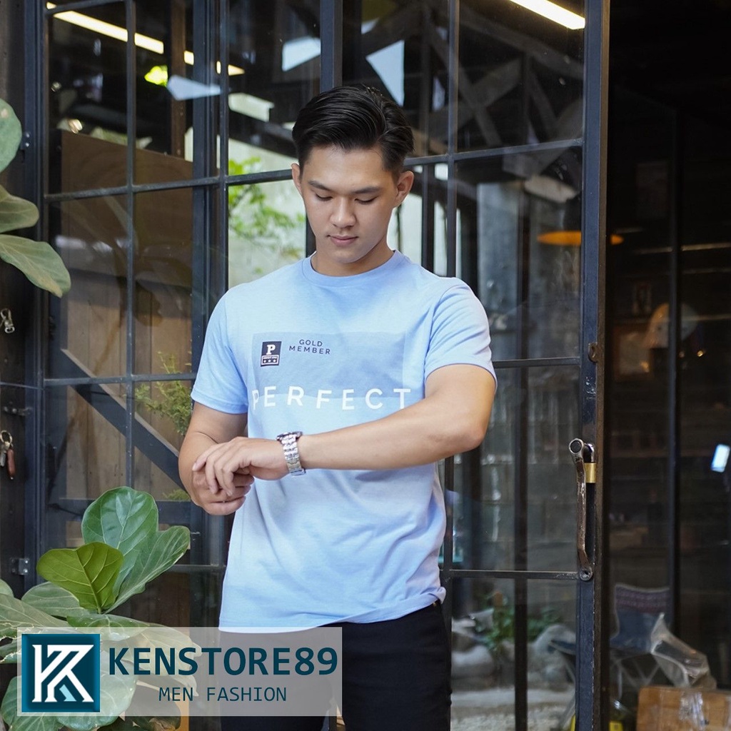 Áo thun nam cổ tròn PERFECT trẻ trung vải cotton muối KENSTORE89 ATP156