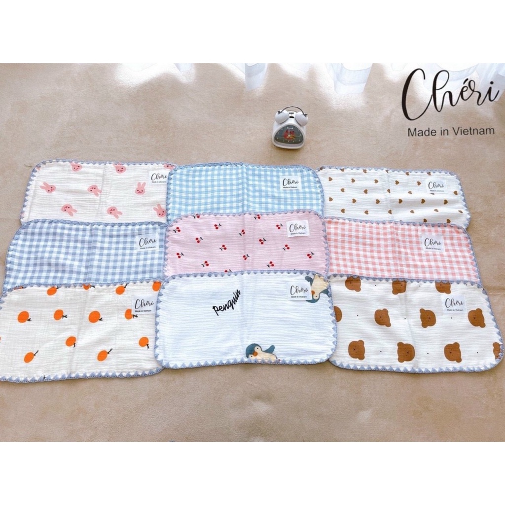 Gối xô 10 lớp chéri cao cấp vnxk cho bé - Nhiều mẫu