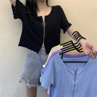 NRVP Áo Sweater Tay Ngắn Kiểu Hàn Quốc Thời Trang Mùa Hè 2020 Cho Nữ
