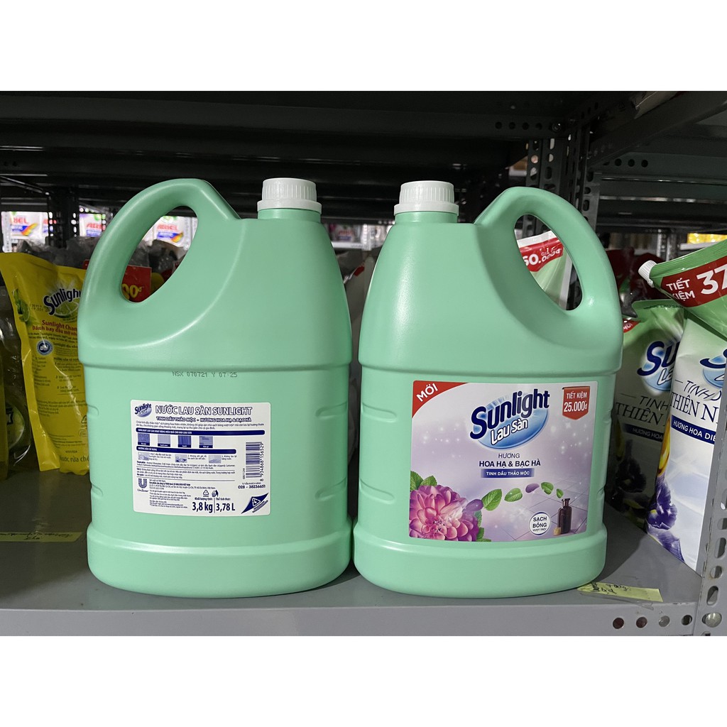 Nước lau sàn Sunlight Hương Hoa Hạ Và Bạc Hà 3.6L