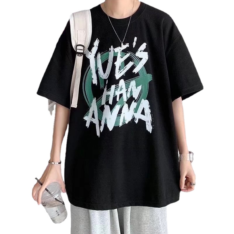 Áo Thun Tay Ngắn Dáng Rộng In Chữ Phong Cách Hip Hop Đường Phố Hàn Quốc Thời Trang Cho Nam Và Nữ [M-8XL]