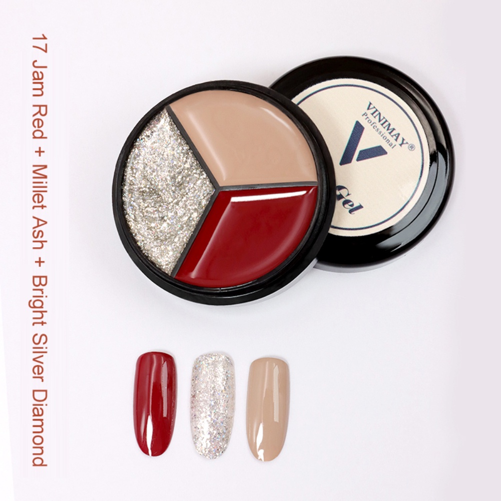 Sẵn Sàng Cổ 3 Màu Chắc Chắn Sơn Móng Tay Đóng Hộp Chắc Chắn Keo Dán Móng Kết Cấu Kem Keo Dán Móng Gel Móng Tay Cá Tuyết