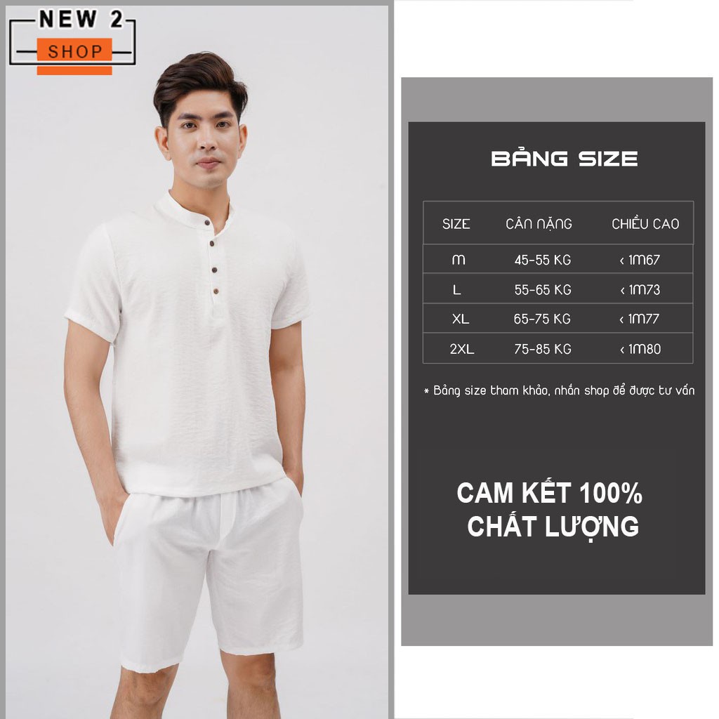 Bộ đũi nam -Bộ đũi cộc cổ tàu chất liệu cao cấp thoáng mát tạo cảm giác thoải mái cho mặc vào mùa hè New2_Shop | BigBuy360 - bigbuy360.vn