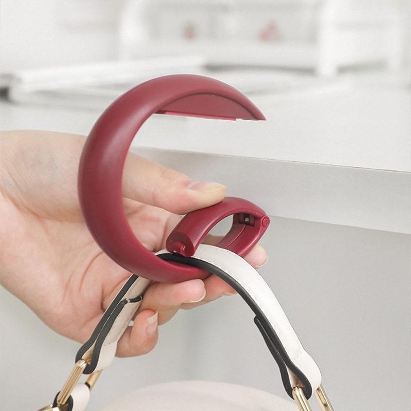 Móc Treo Đồ Tròn Kẹp Cạnh Bàn Bằng ABS Đa Năng