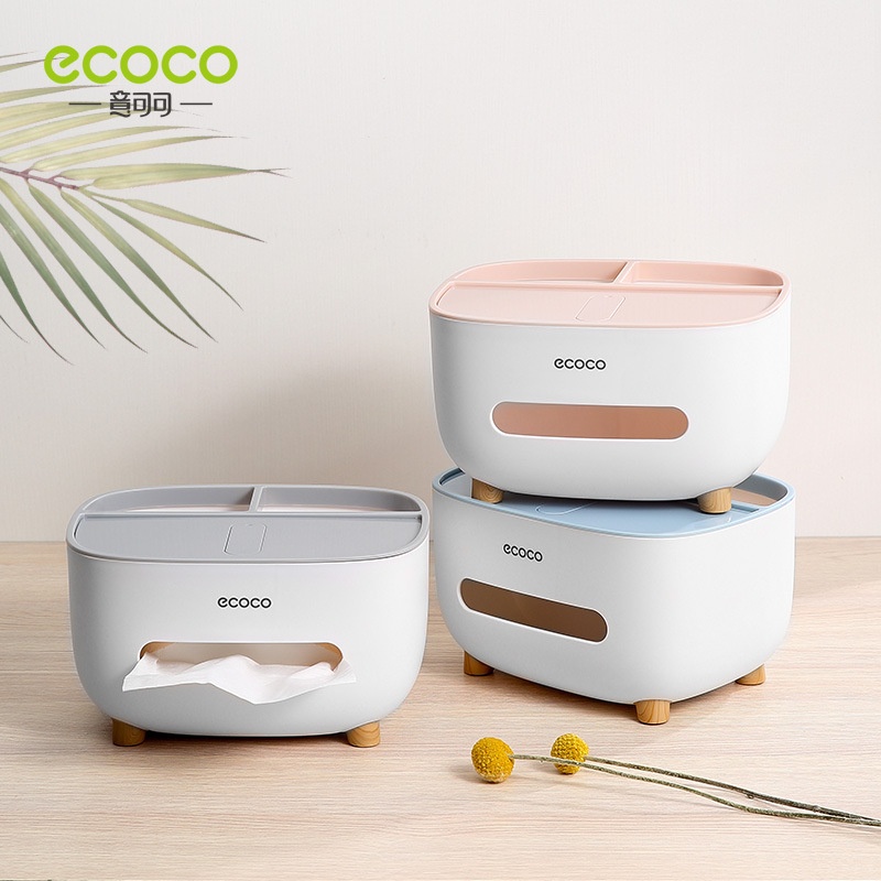 Hộp đụng giấy ăn đa năng, thông minh Ecoco chính hãng , hộp để bàn tiện lợi - E2009
