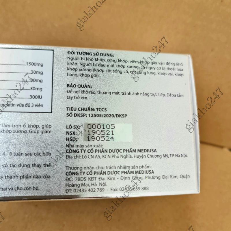 GLUCOSAMIN 500 - HỖ TRỢ TĂNG TIẾT DỊCH KHỚP