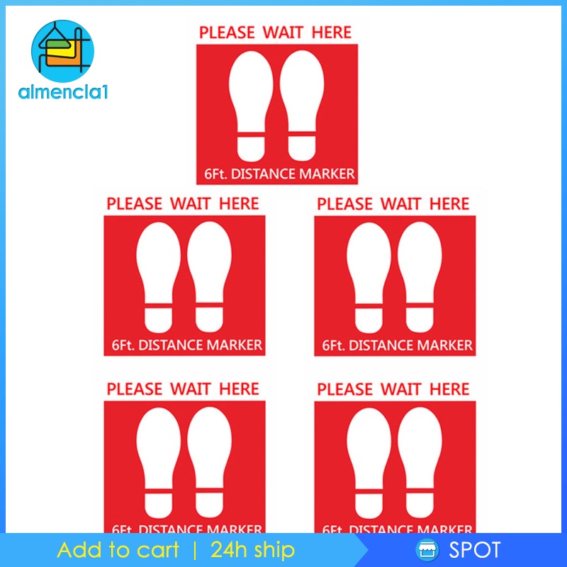 [ALMENCLA1]Social Distancing Floor Decals Keep Distance Sign Maintain Distance Marker A