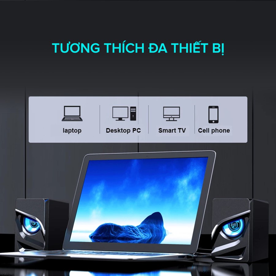 【Giao Hỏa Tốc】Loa Gaming RGB HAVIT SK708, Âm Thanh Stereo 2.0, 7 Chế Độ Màu RGB, Cống Suất 2x3W - Chính Hãng BH 12 T