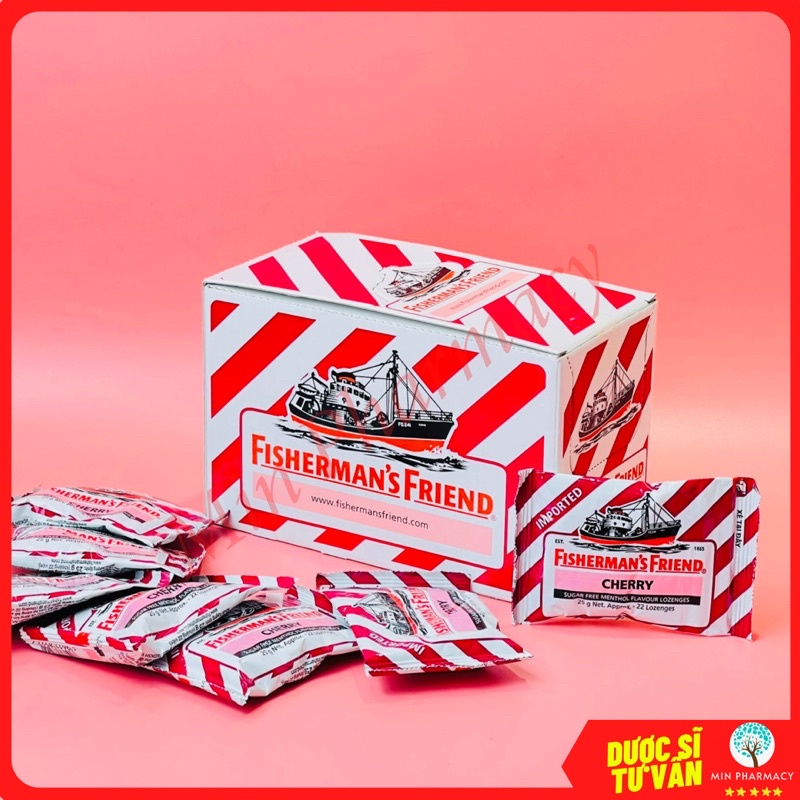 Kẹo Cay Con Tàu Giảm ho Thông họng Không Đường FISHERMAN'S FRIEND 25g nhiều mùi vị - Minpharmacy