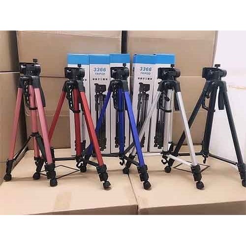 Gậy Tripod 3 chân cho máy ảnh và điện thoại  3366 dài 1m50 cao cấp - Tặng kèm Đầu kẹp điện thoại và Remote điều khiển