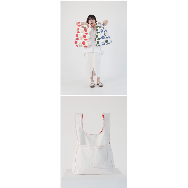 REVERSIBLE PICNIC BAG _ORANGE - túi đeo vai vải cotton cao cấp in họa tiết - túi dã ngoại phong cách Hàn Quốc