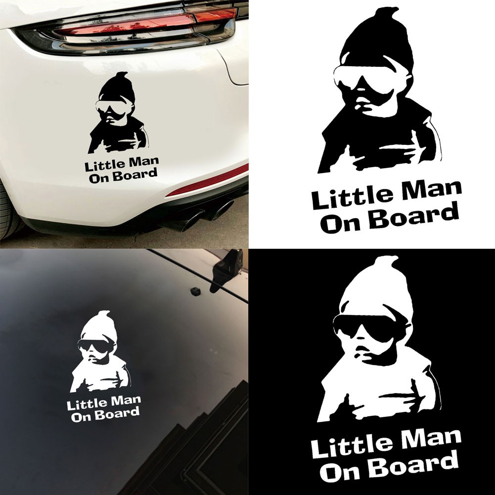 Sticker Phản Quang Họa Tiết Baby Man On Board Vui Nhộn Dán Trang Trí Xe Hơi