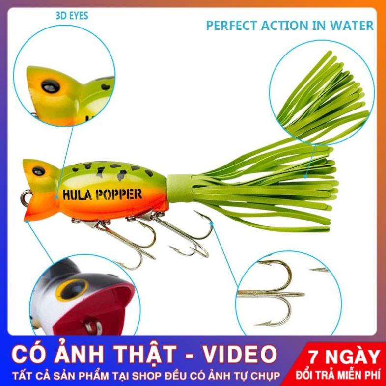 - Mồi giả câu lure, HULA POPPER 10 màu mồi nhử cá mặt nước siêu nhạy MOI7 -