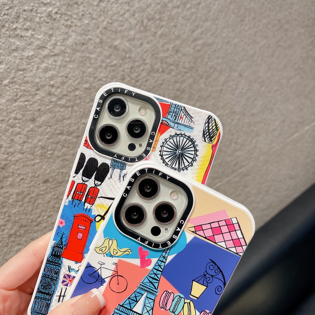 Ốp Điện Thoại Mềm Họa Tiết Tháp Eiffel Cho iPhone13Pro iP12Pro XR iPhone11 12Promax 13Promax 11 12 13