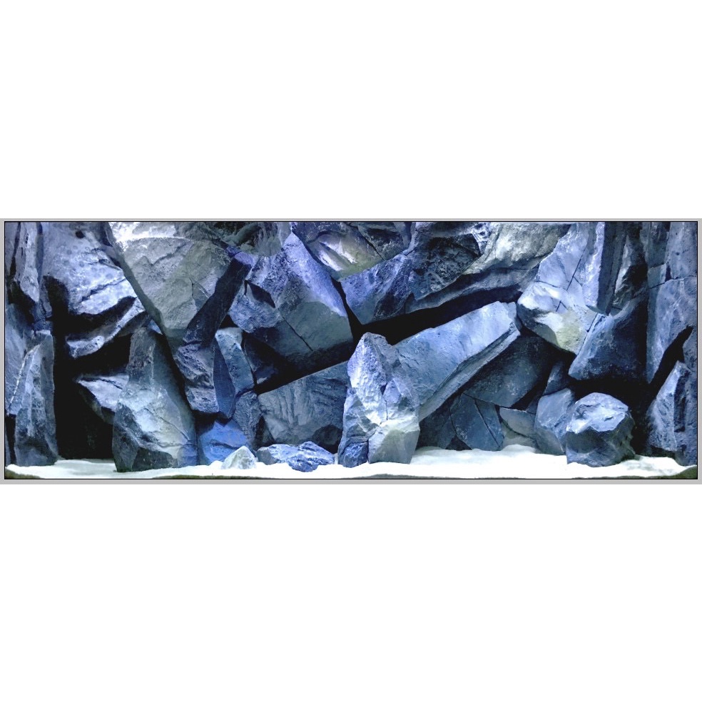 Tranh 3D dán hồ cá mẫu vách đá siêu đẹp và nét, có keo sẵn trên bề mặt, đa dạng kích thước