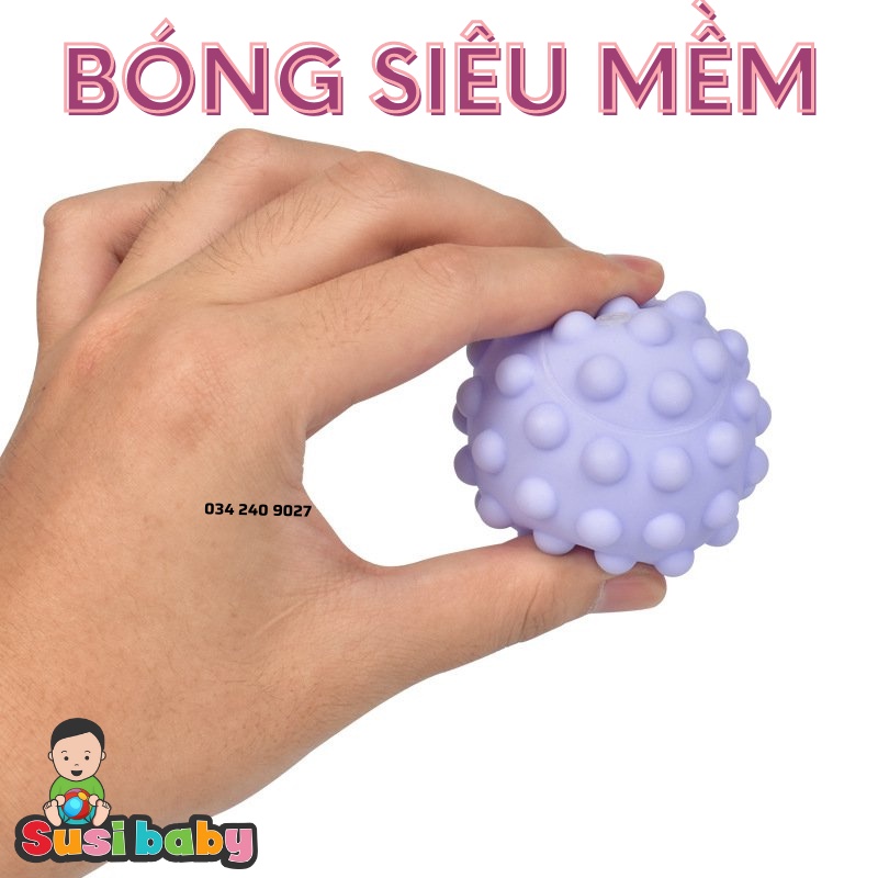 [KÈM QUÀ TẶNG] Bóng cao su tập cầm nắm cho bé - Bóng massa - Đồ chơi cho bé
