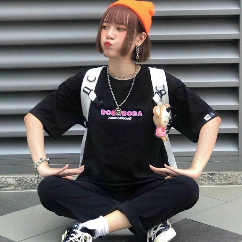 Áo thun tay lỡ Unisex TRÀ SỮA CHỮ Make It Rain VN, Áo Phông Nam Nữ Form Rộng, có hình ảnh thật A41