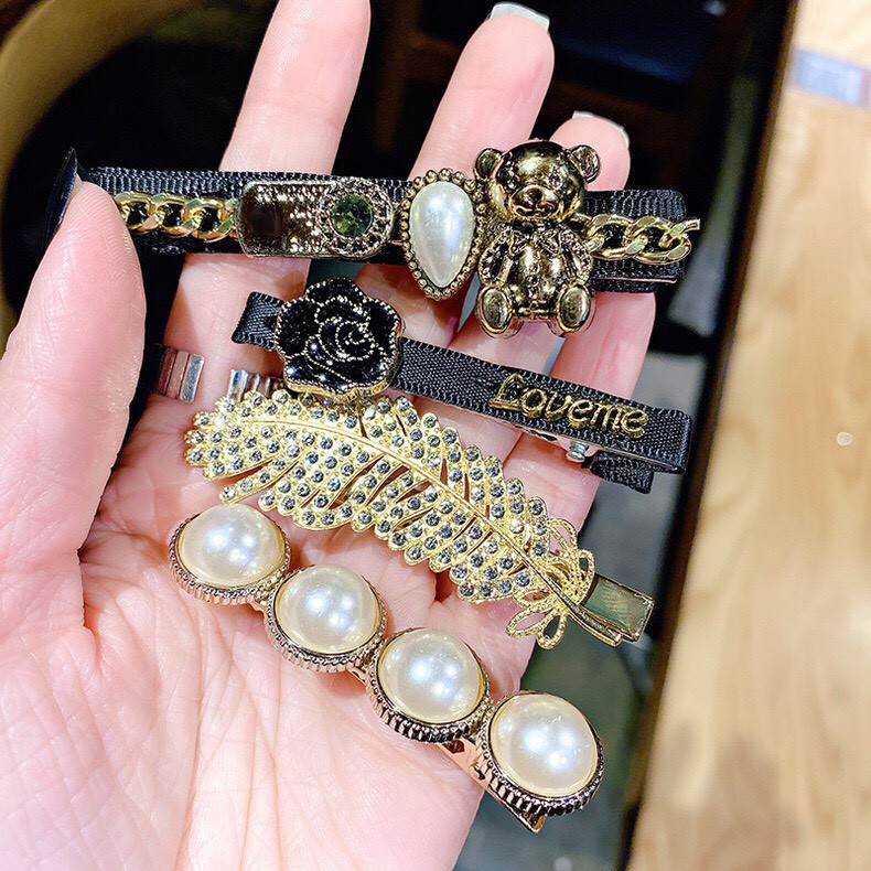 Kẹp Tóc Gắn Hạt Cao Cấp Mẫu Mới Hàn Quốc.