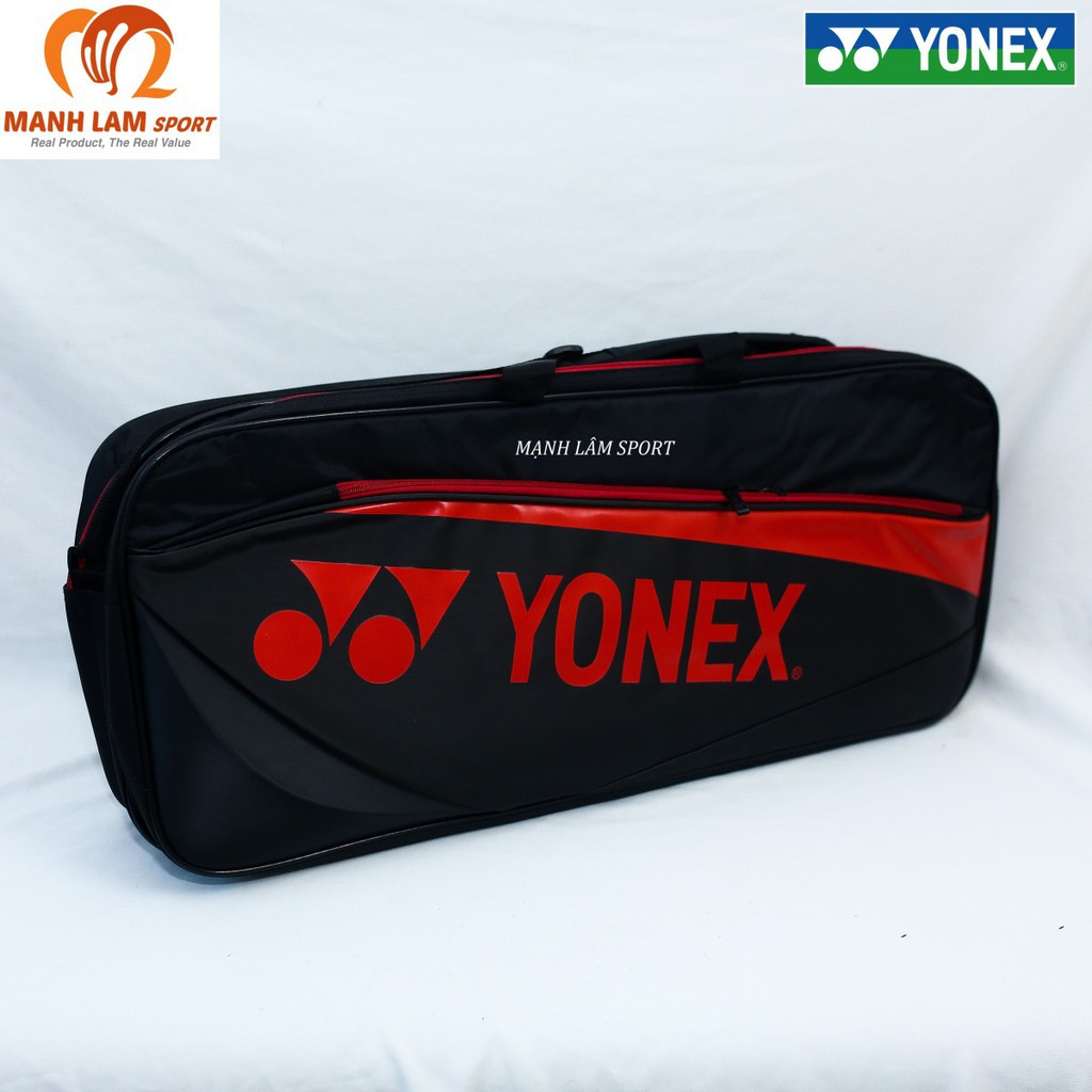 [TẶNG TẤT] Túi vợt thể thao cầu lông Yonex BAG8911 đen đỏ chuyên dụng, thiết kế rộng rãi, mẫu mã đa dạng