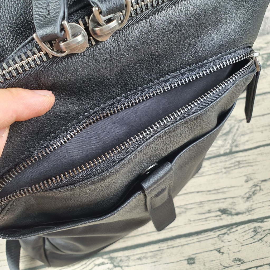 Ba lô nam da bò thật; Balo da bò nam nữ BP403LEA  - 100% da bò thật, BH 3 năm