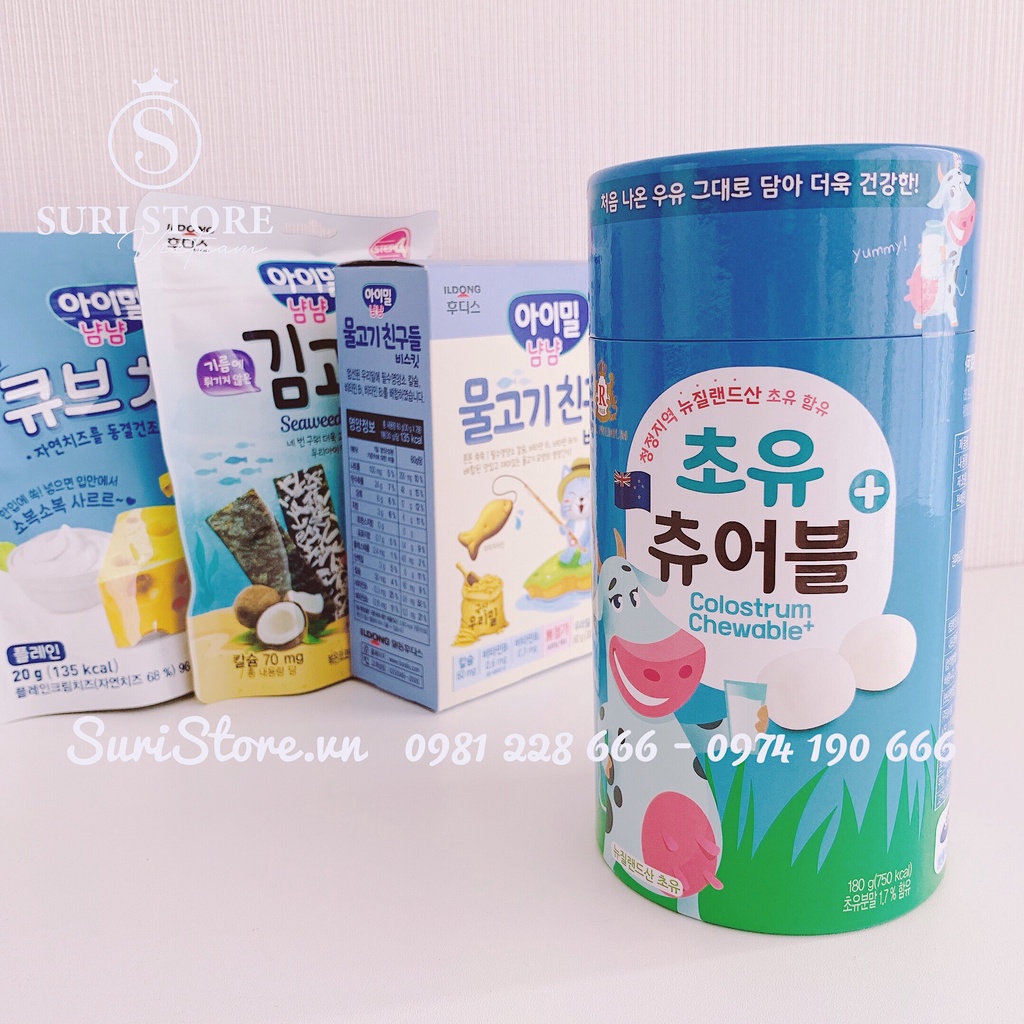 Kẹo sữa non Colostrum Chewable Hàn Quốc 180g