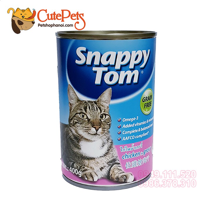 Pate Snappy Tom 400g Dành cho Mèo lớn - CutePets