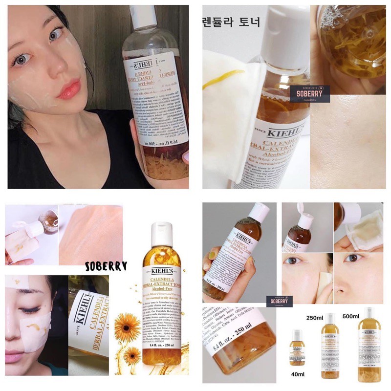 Nước cân bằng hoa cúc Kiehls Calendula Herbal Extract Alcohol-free Toner 250ml/500ml | BigBuy360 - bigbuy360.vn