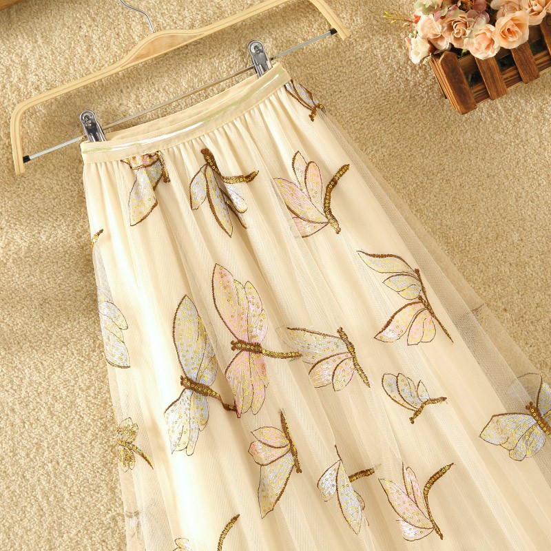 Chân Váy Lưới Thêu Hình Chuồn Chuồn Đính Kim Sa Nhiều Màu Sắc Dễ Thương Cho Nữ | BigBuy360 - bigbuy360.vn