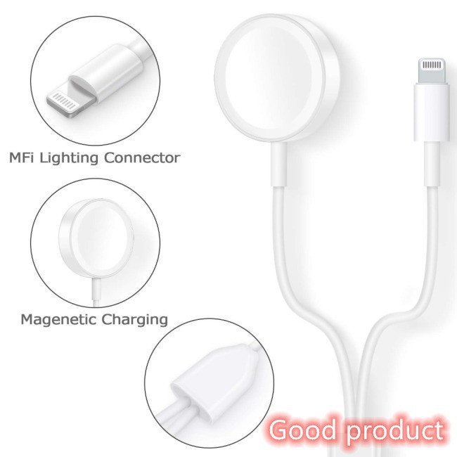 【In stock】 2 in 1 Wireless Charger for Apple Watch Series 1 2 3 4 USB Magnetic Charging Cable 3.3 feet/1meter for iPhone 7 8 X Max
