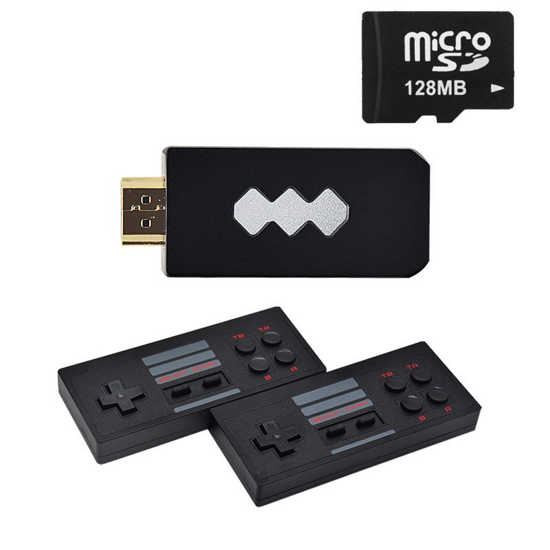 Máy chơi game 4 nút mini HDMI dùng cho TV Aturos RS-53 với 821 game tích hợp 2 tay cầm di động không dây