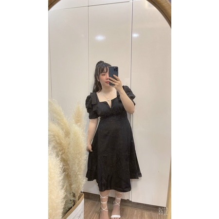 Đầm Nơ Vai Bigsize 55kg Đến 100kg (L/XL/XXL)(Đầm Tết)